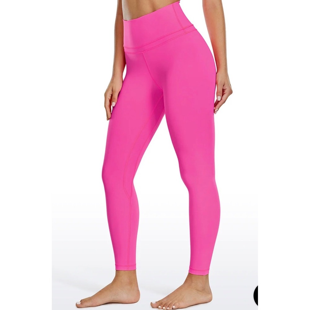 CRZ YOGA Womens High Waisted Leggings Pink Workout Yoga Pants Size XL 14